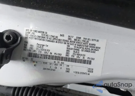 2017 Ford Focus St из США, поврежденный, VIN 1FADP3L92HL263941